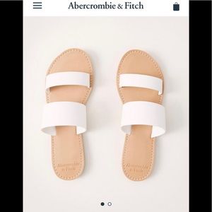 Abercrombie Double Strap Faux Leather Sandals